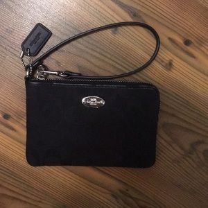 Coach black wristlet